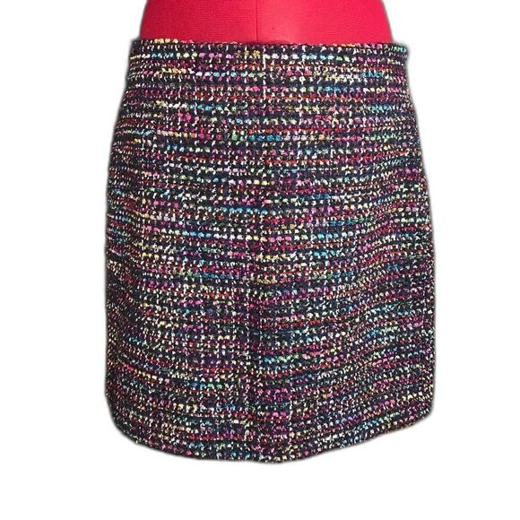 LOFT Skirt Women's Size 10 Multi-Colored Tweed Mini Pencil Skirt - Picture 6 of 6